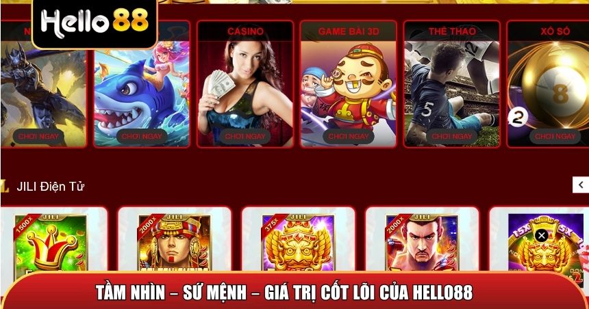 Tầm nhìn – sứ mệnh – giá trị cốt lõi của Hello88